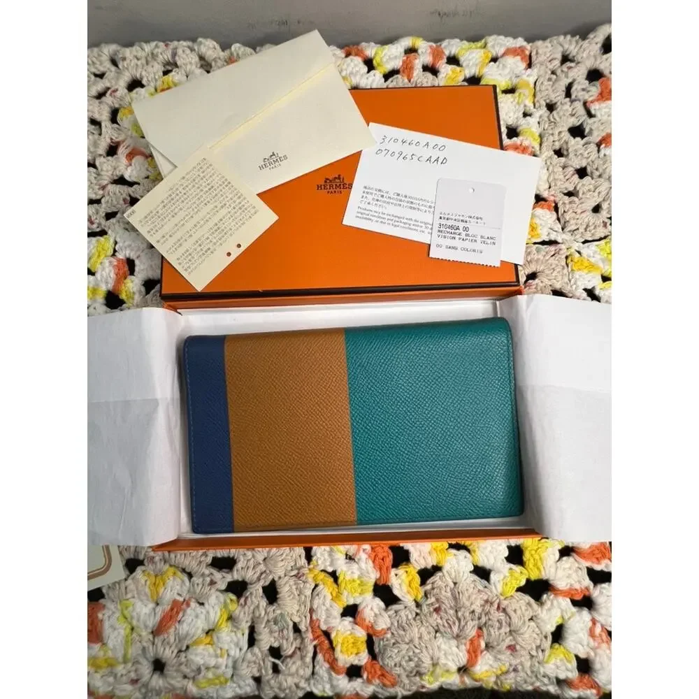 Hermes Vision II Tricolor Epsom Leather Agenda Cover 2016 with Box & COA